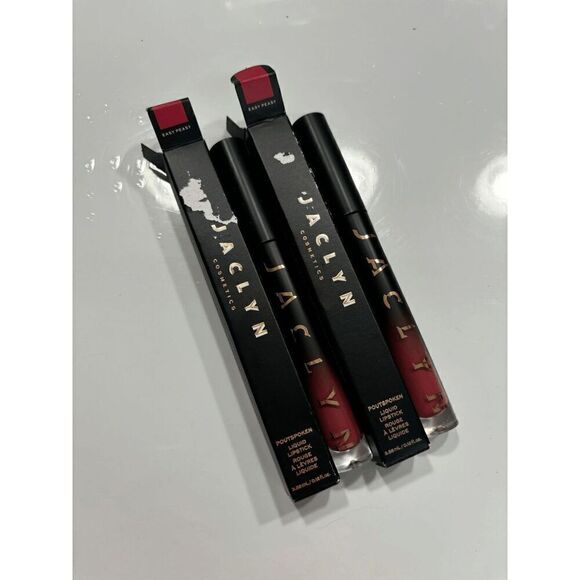 Jaclyn Cosmetics Poutspoken Liquid Lipstick in Easy Peasy Lot of 2 - Picture 1 of 3